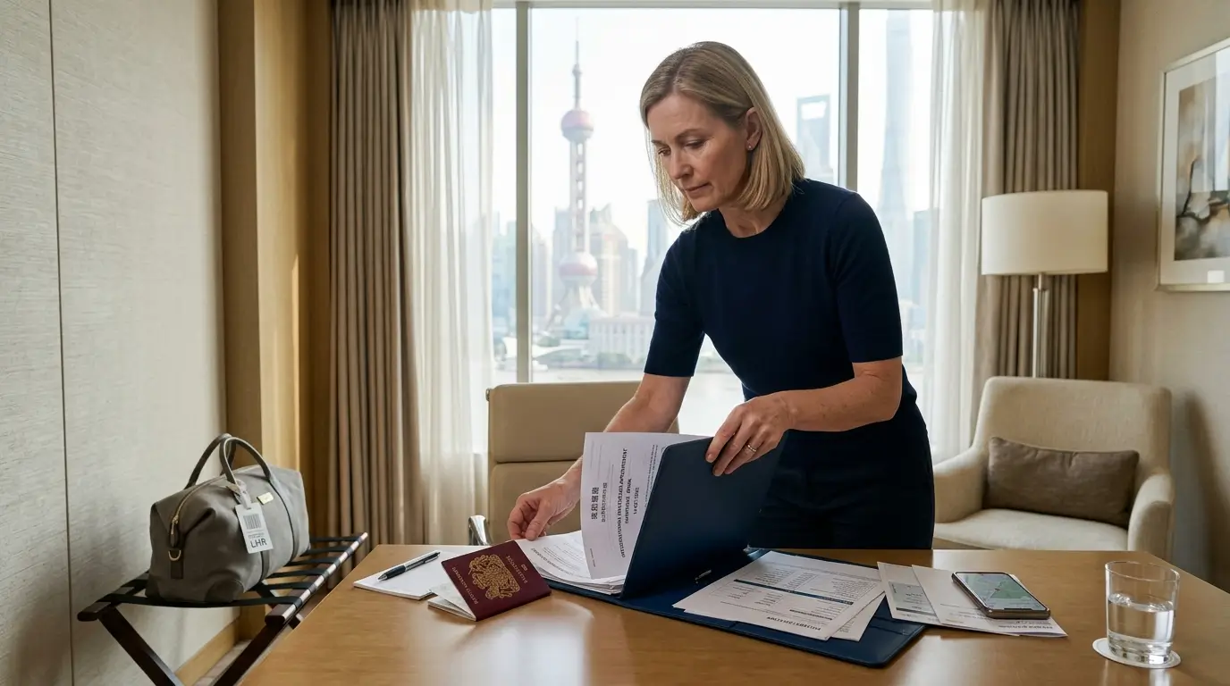 International patient preparing documents for medical screening in China